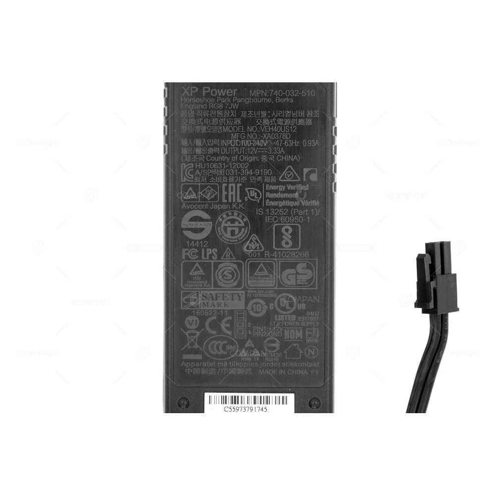 VEH40US12 POWER SUPPLY 40W FOR IBM KVM CONSOLE 1723-8BX 740-032-510